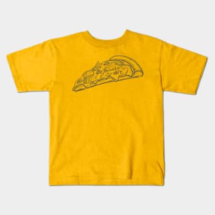 Fresh Pizza Detailed Sketch Kids T-Shirt